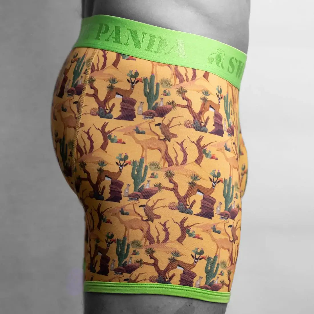 Swole Panda Bamboo Boxers – Savannah | Breathable, Anti-Bacterial, Sustainable Men’s Underwear