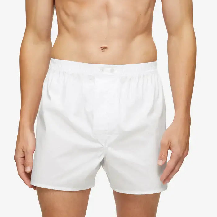 Derek Rose Men's Classic Fit Boxers - Savoy Cotton White