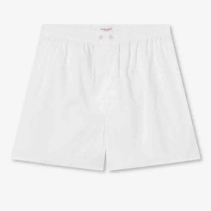 Derek Rose Men's Classic Fit Boxers - Savoy Cotton White