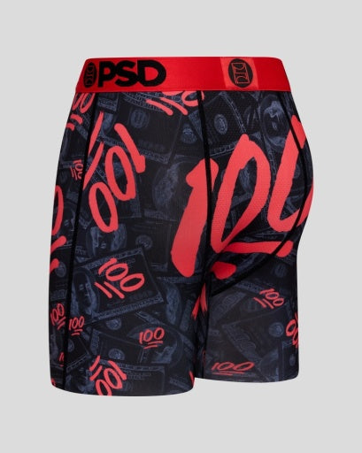 PSD All 100 Men’s 7" Performance Boxer Briefs – Black/Red Multi - image 3