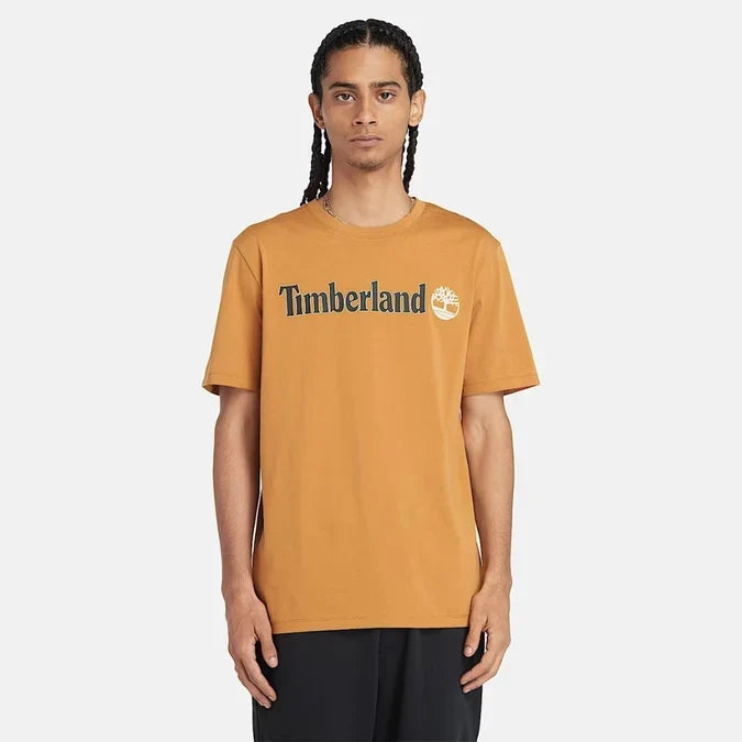 Timberland Kennebec River Linear Logo men's T-shirt Wheat Boot - front