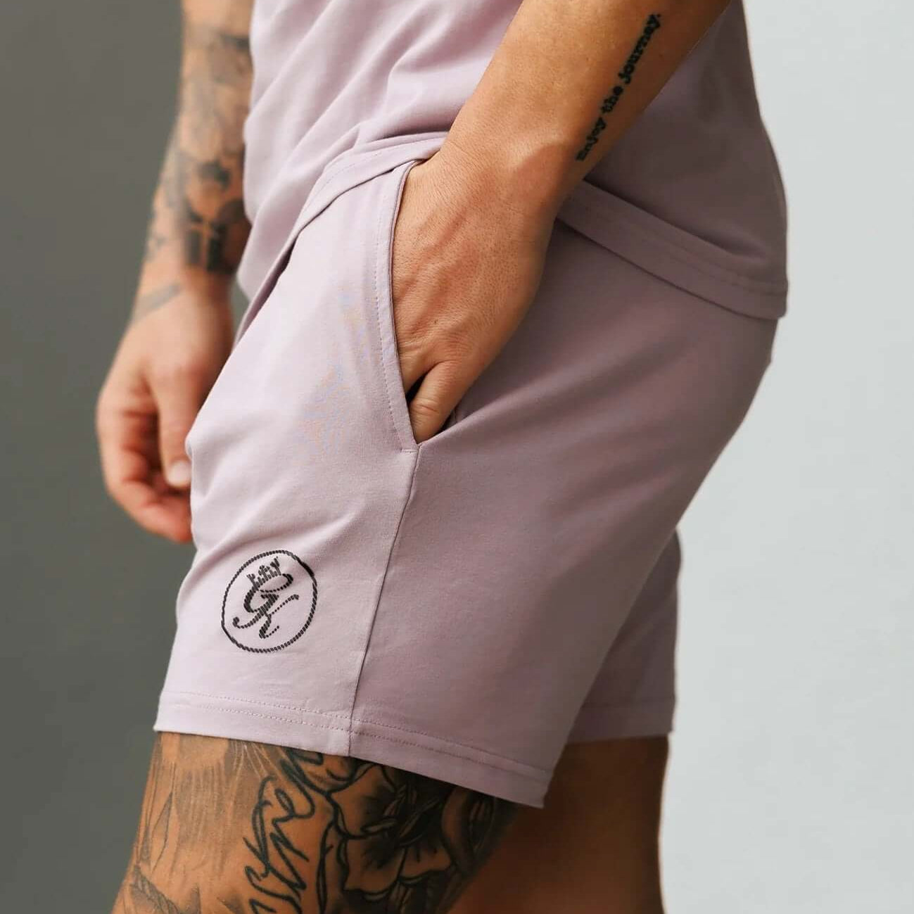 Gym King Pro Logo V2 Jersey Short - Lilac Smoke