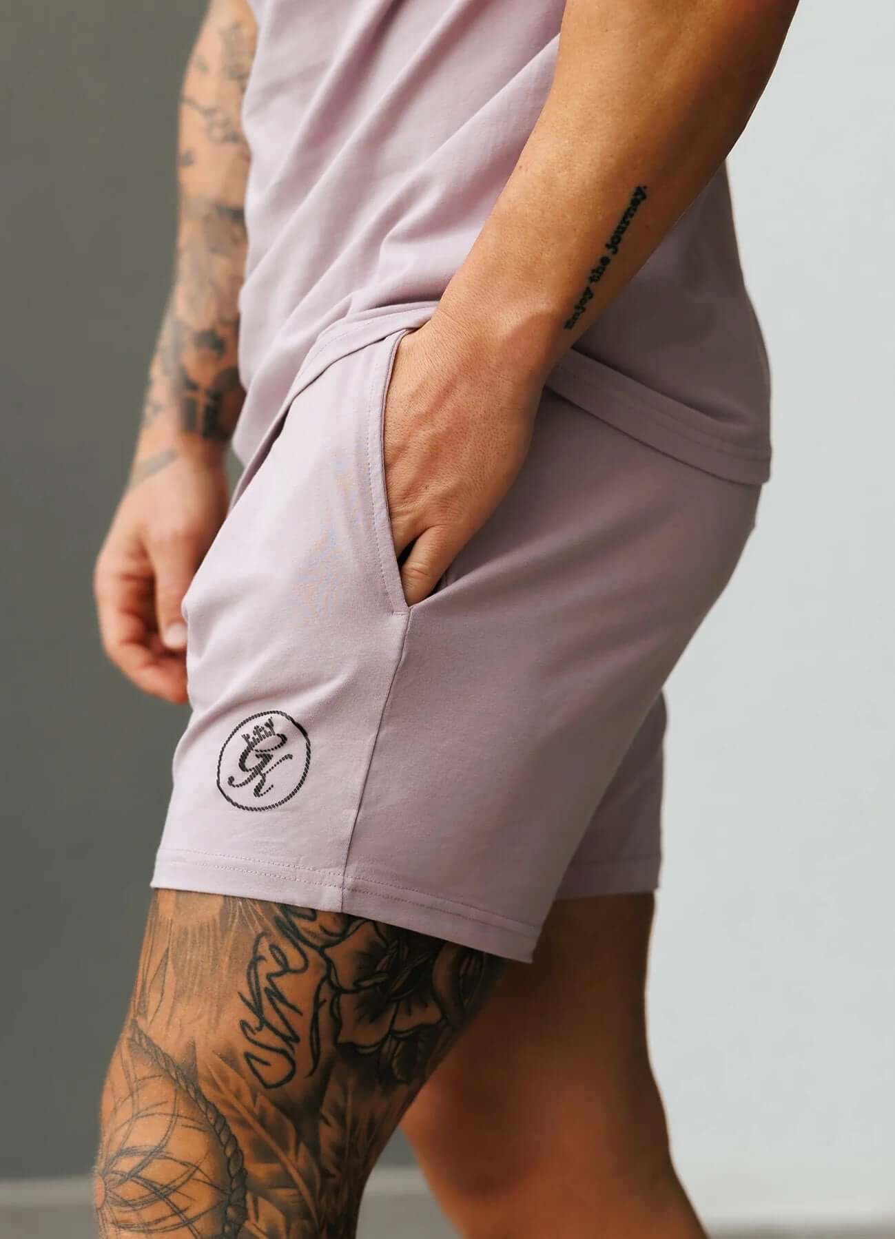 Gym King Pro Logo V2 Jersey Short - Lilac Smoke