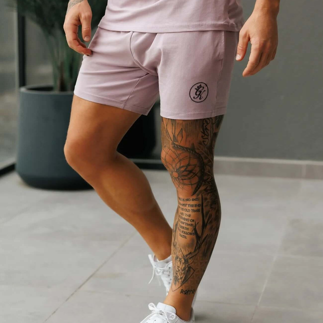 Gym King Pro Logo V2 Jersey Short - Lilac Smoke