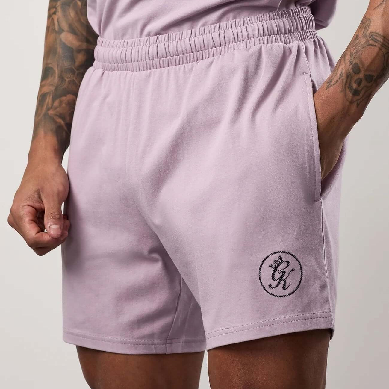 Gym King Pro Logo V2 Jersey Short - Lilac Smoke