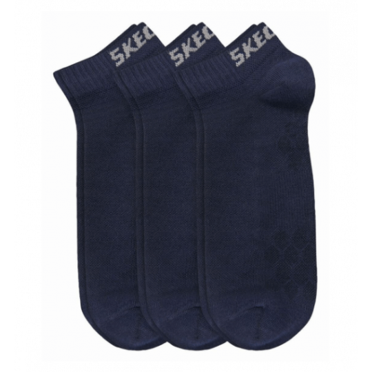 Skechers Mesh Ventillation Sneaker Socks 3 Pack - Navy