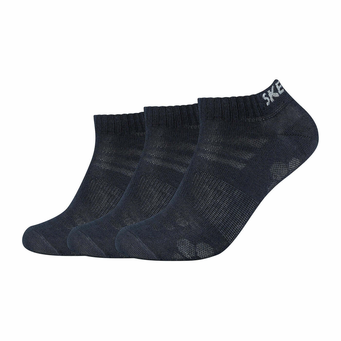Skechers Mesh Ventillation Sneaker Socks 3 Pack - Navy