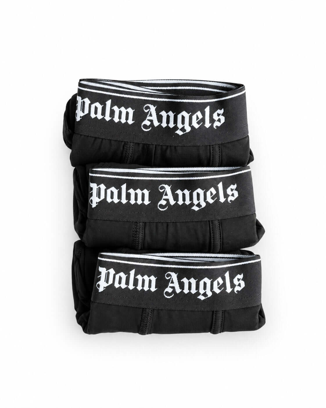 Palm Angels Men's Premium Cotton Stretch 3 Pack Repeat Logo Trunks