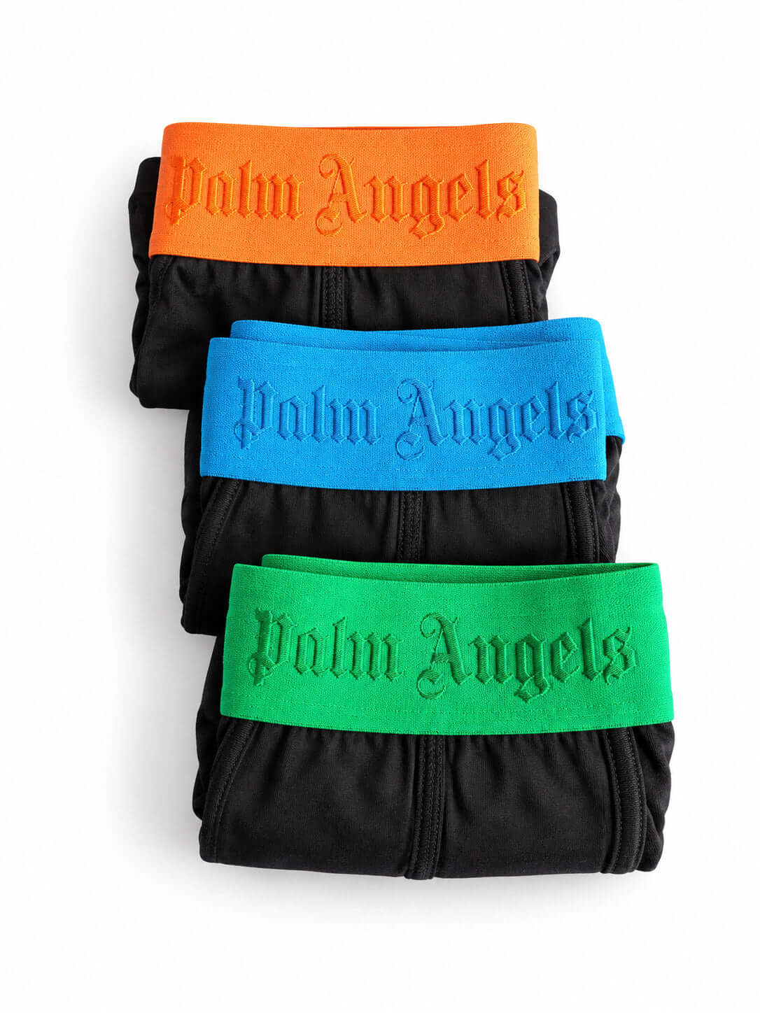 Palm Angels Embossed Logo Cotton Stretch Trunks 3 Pack