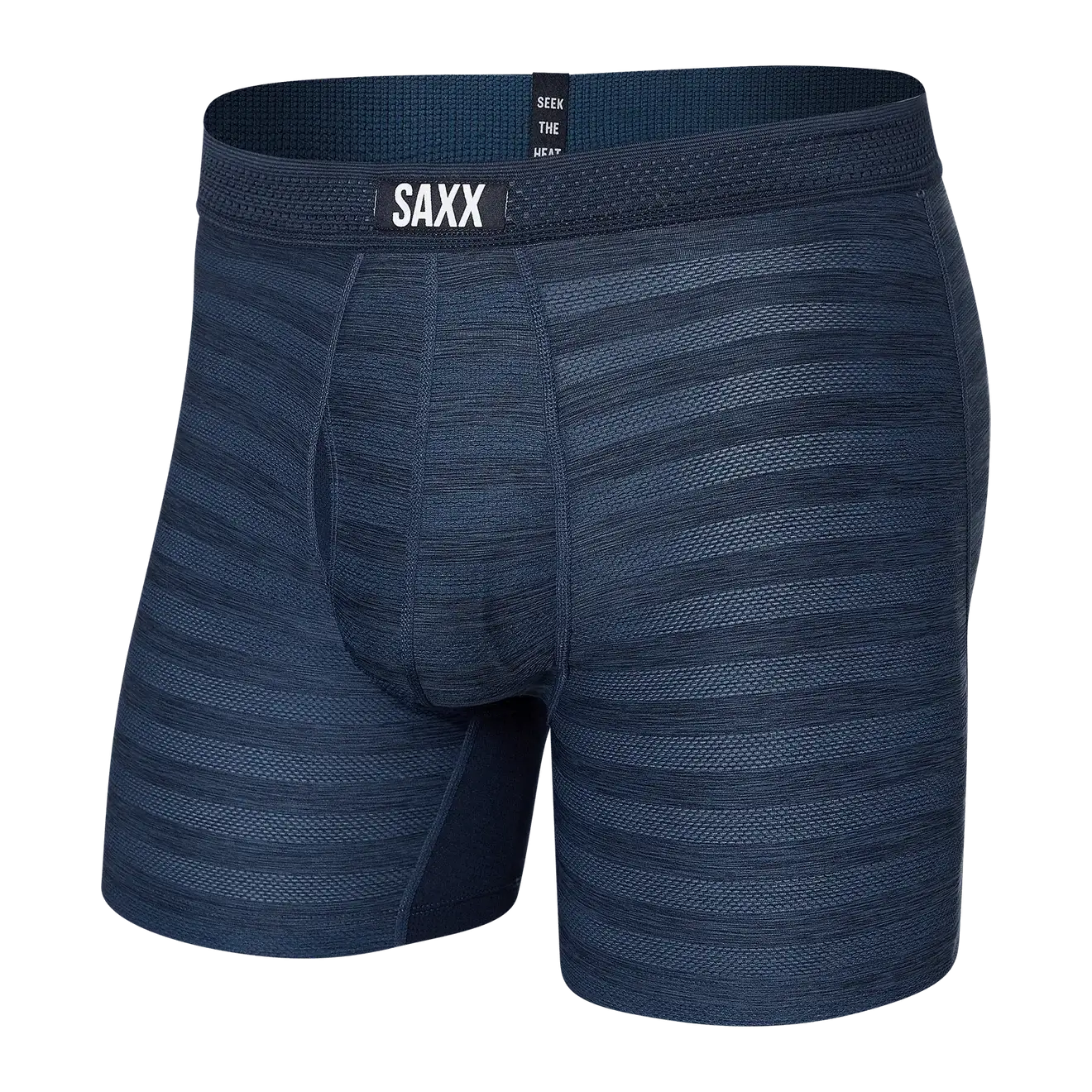 Saxx Underwear DropTemp® Cooling Mesh Performance Boxer Briefs- Dark Denim Heather