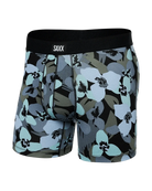 Saxx Comfort Stretch Daytripper 1 Pack Boxer Briefs, Camo Flowers- Blue Fog