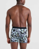Saxx Comfort Stretch Daytripper 1 Pack Boxer Briefs, Camo Flowers- Blue Fog