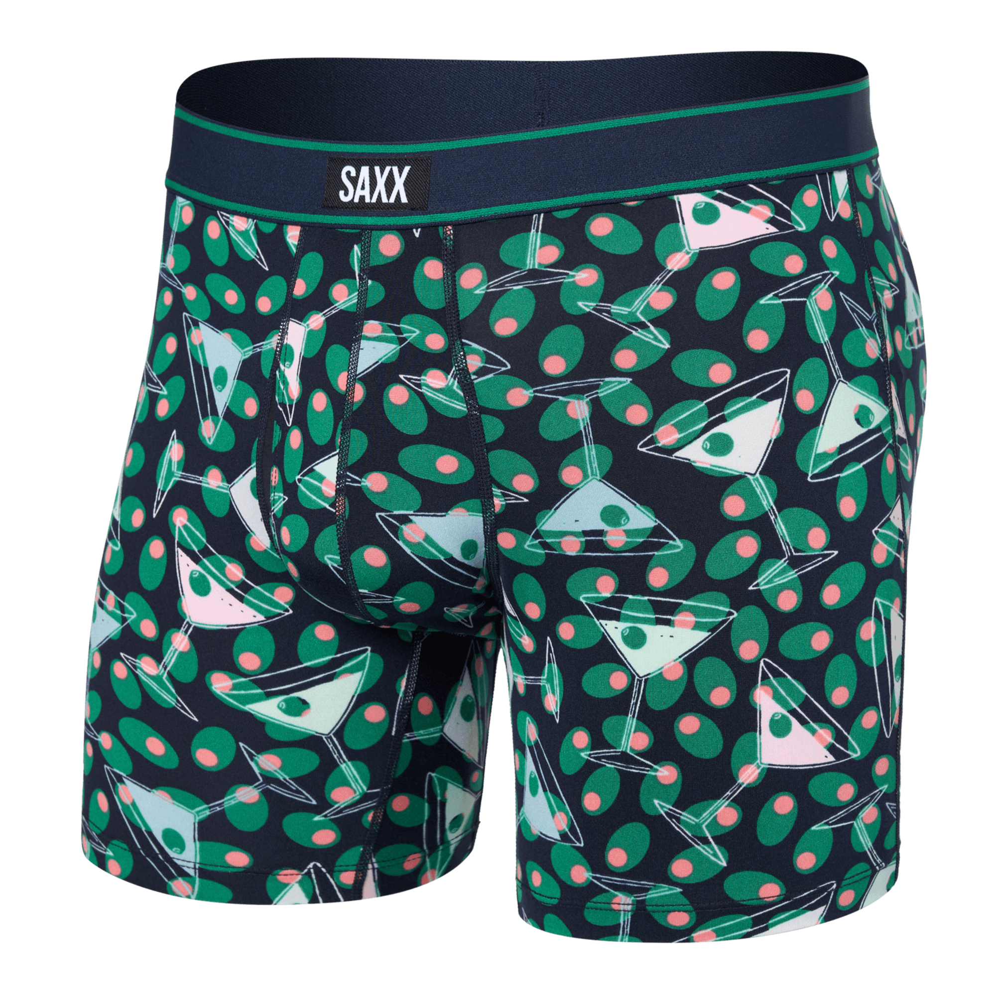 Saxx Comfort Stretch Daytripper 1 Pack Boxer Briefs, Martini, Maritime