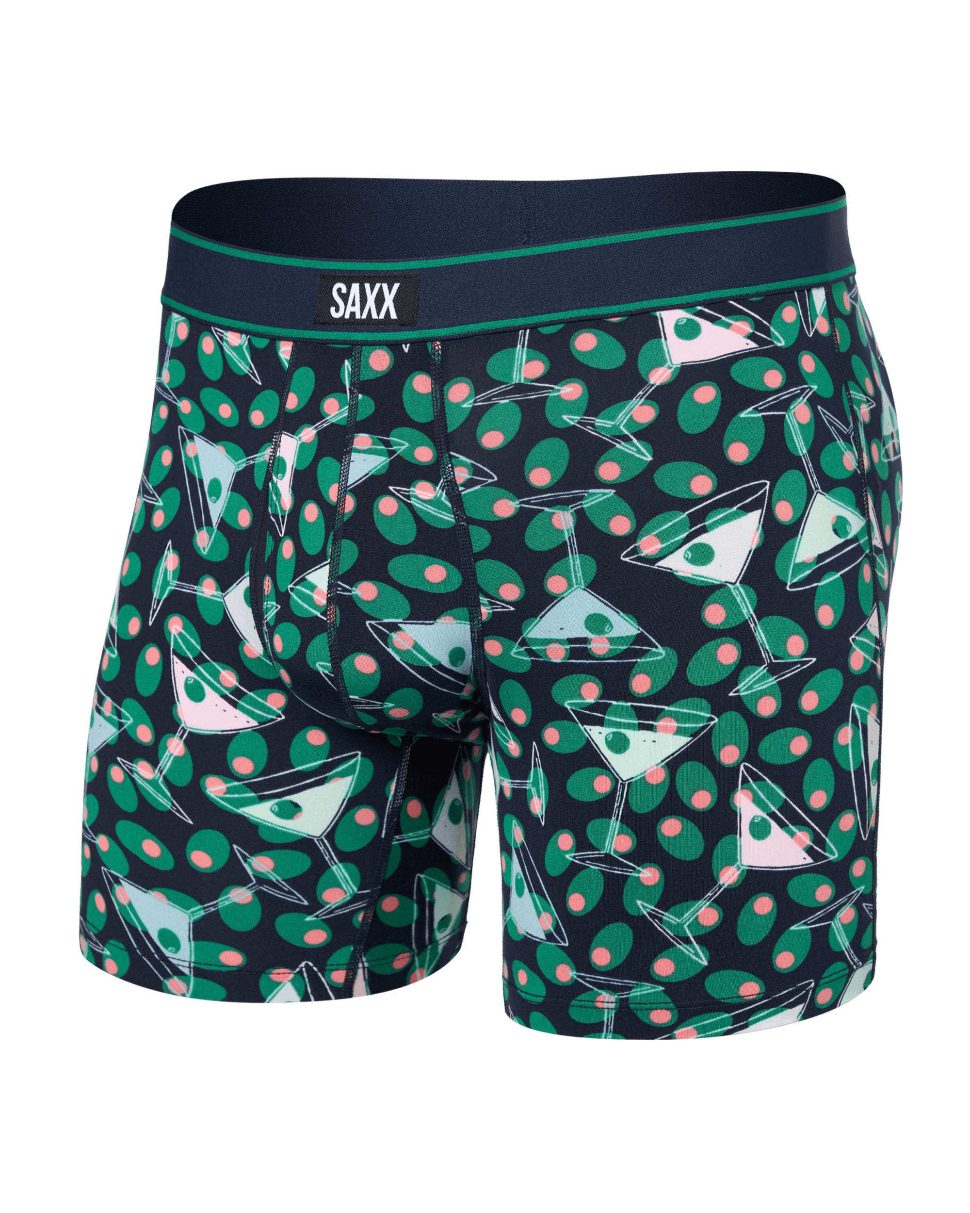 Saxx Comfort Stretch Daytripper 1 Pack Boxer Briefs, Martini, Maritime