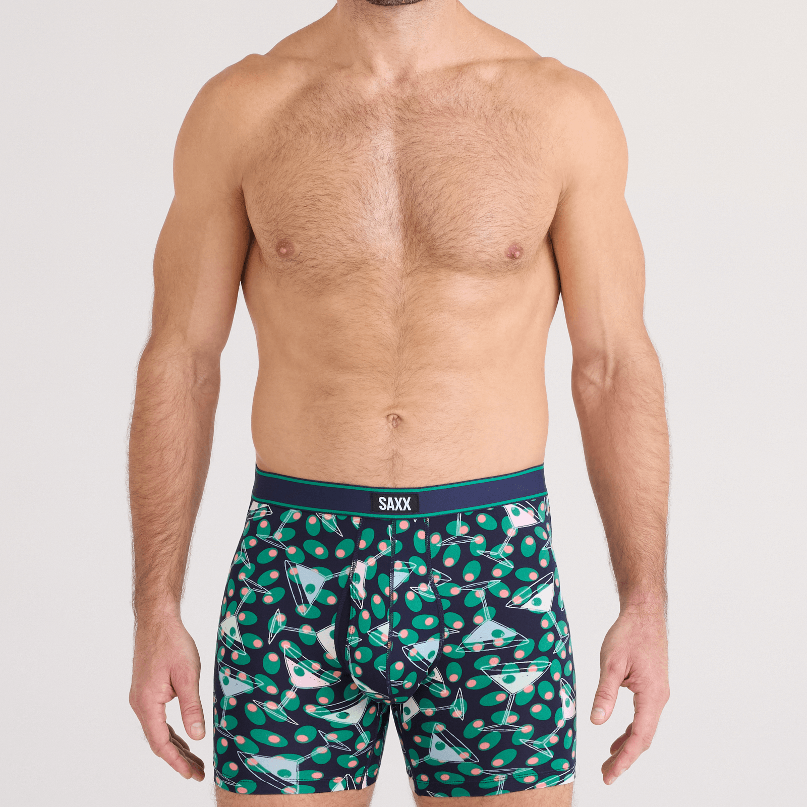 Saxx Comfort Stretch Daytripper 1 Pack Boxer Briefs, Martini, Maritime