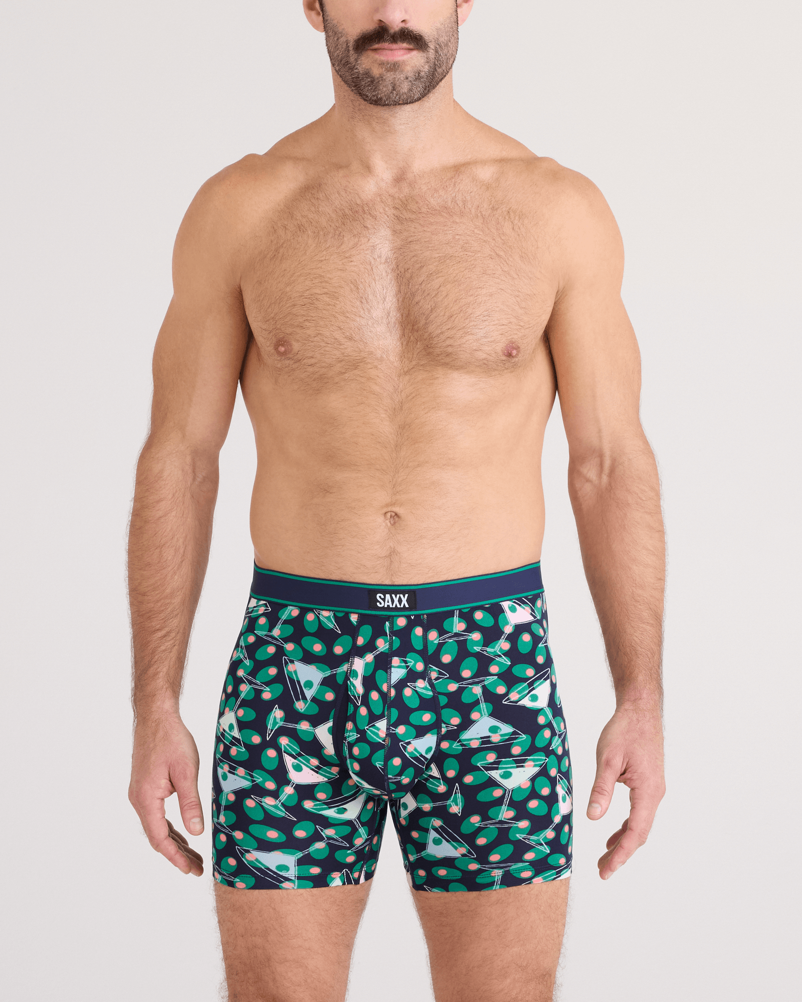 Saxx Comfort Stretch Daytripper 1 Pack Boxer Briefs, Martini, Maritime