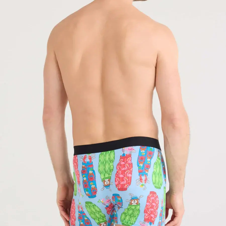 Saxx Comfort Stretch Daytripper 1 Pack Boxer Briefs, Rad-Iculous Bags-Azure