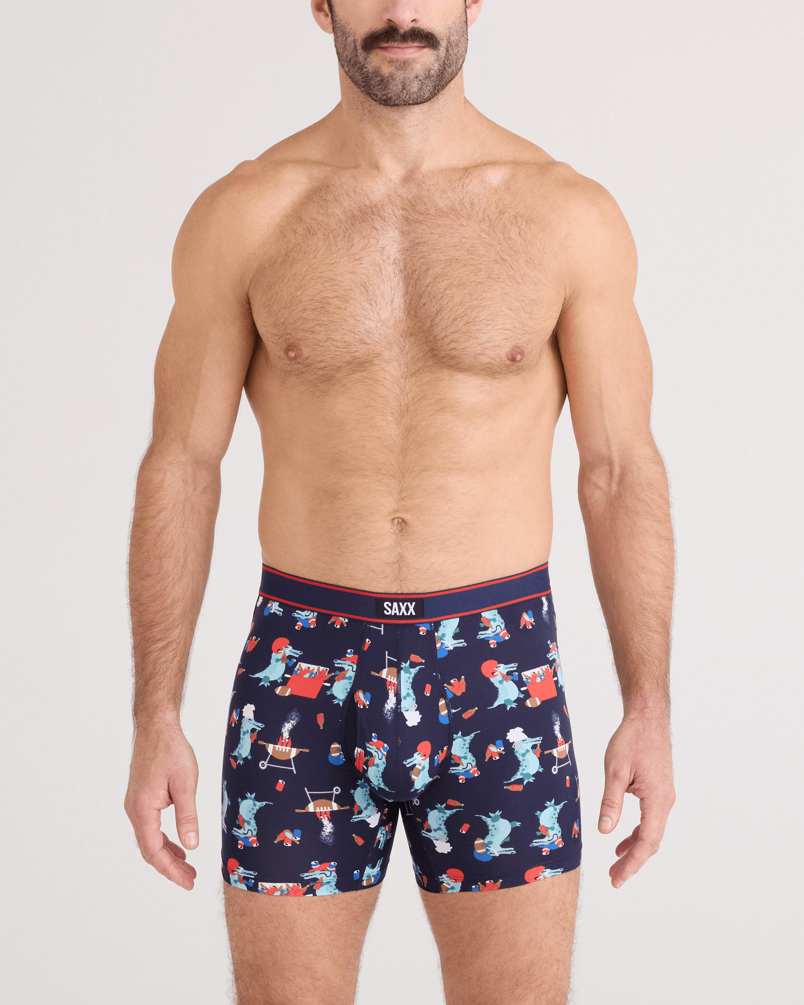 Saxx Comfort Stretch Daytripper 1 Pack Boxer Briefs, Tailgator BBQ