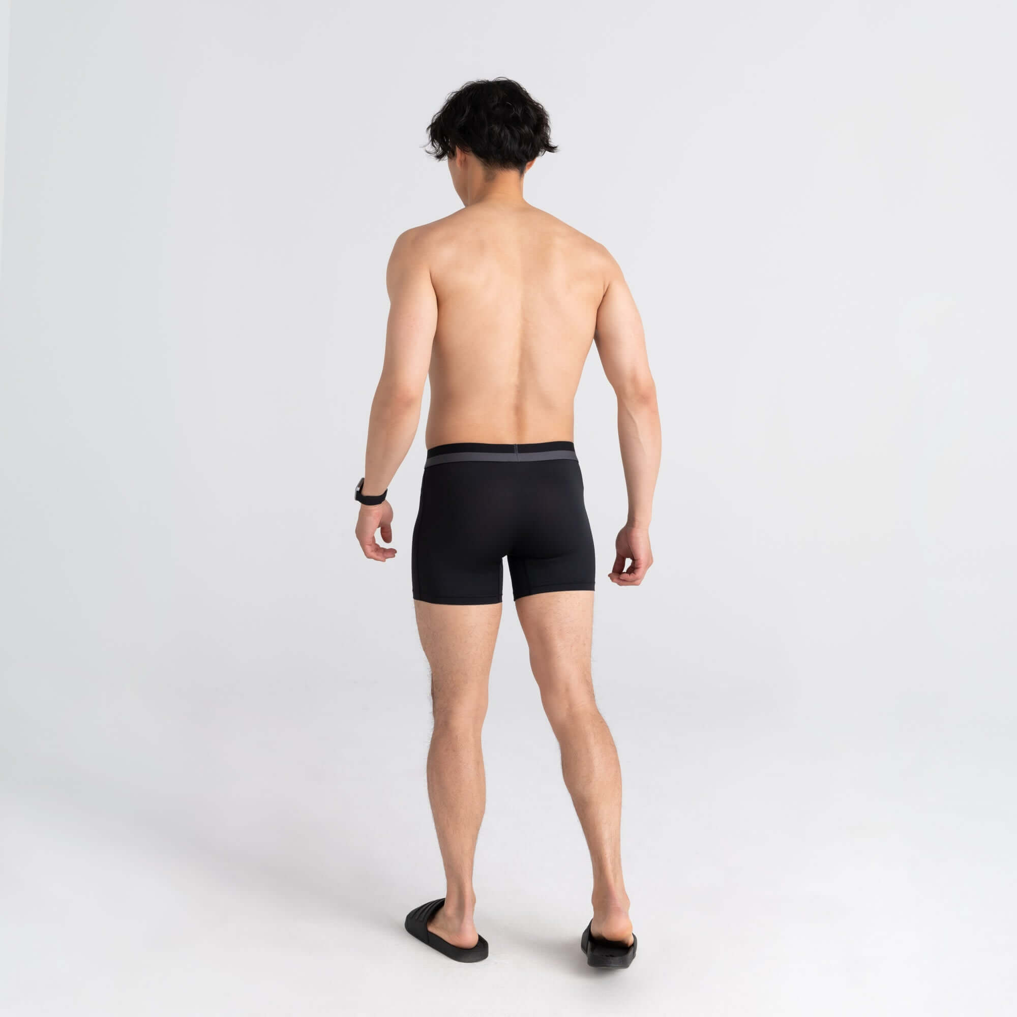 Saxx Underwear Sports Mesh 1 Pack Boxer Briefs - Black