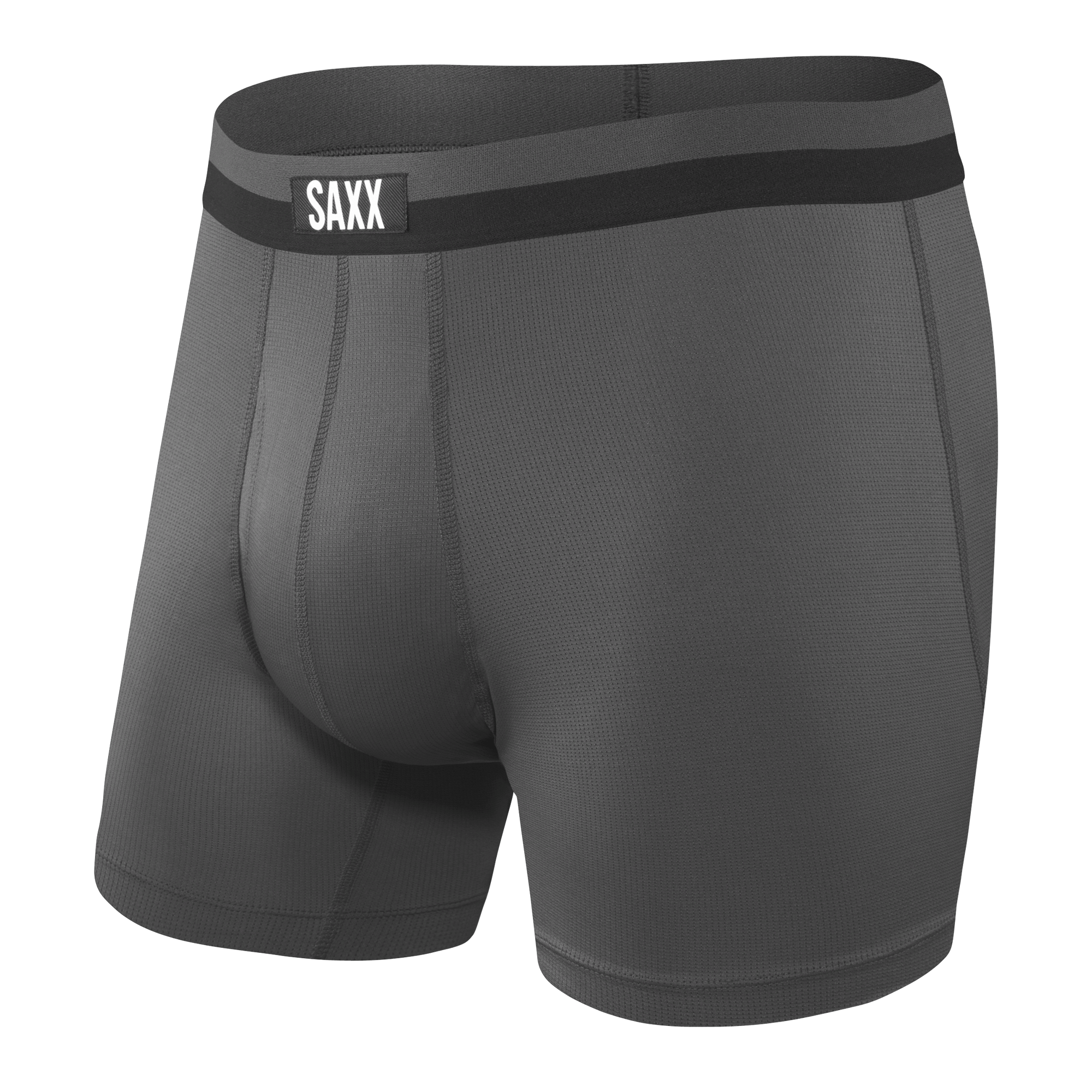 Saxx Underwear Sports Mesh 1 Pack Boxer Briefs - Fly Graphite