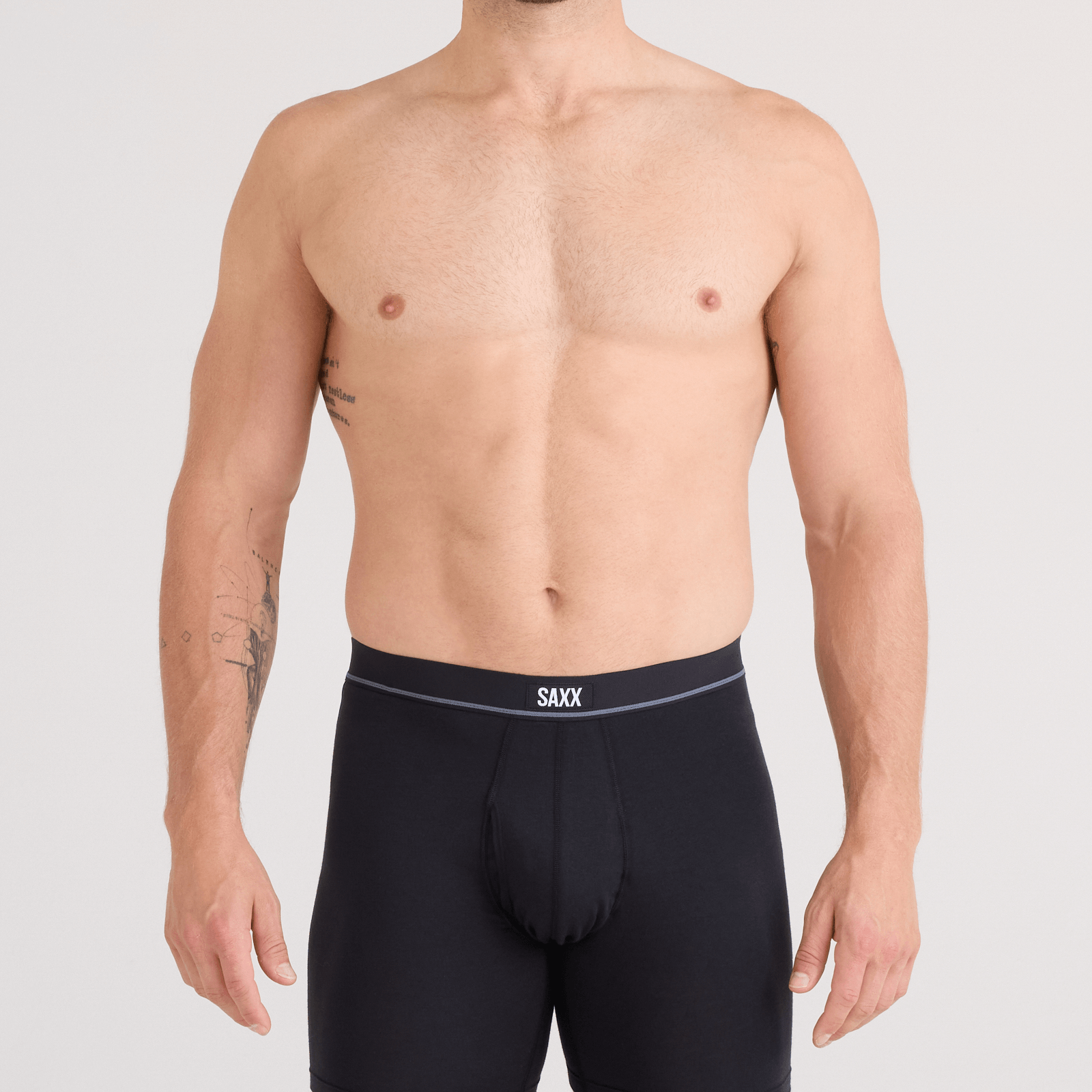 SAXX Essential Cotton Boxer Brief Fly 3-Pack – Black/Turbulence/Maritime