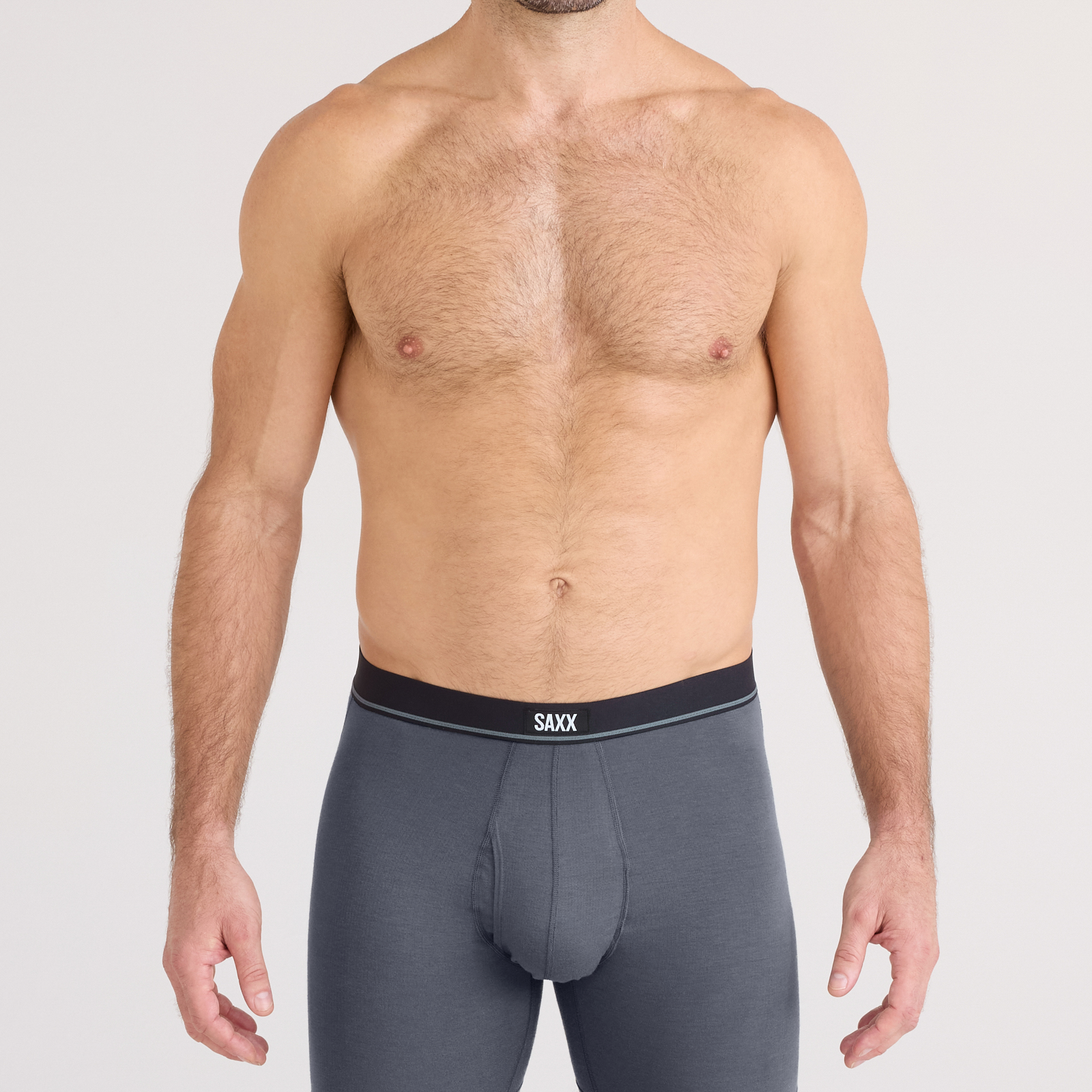 SAXX Essential Cotton Boxer Brief Fly 3-Pack – Black/Turbulence/Maritime