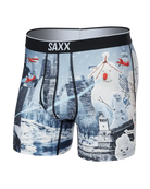 Saxx Underwear Volt Breathable Mesh Boxer Briefs - Frosty Invasion-Grey