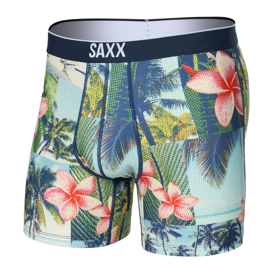 Saxx Underwear Breathable Mesh Boxer Brief 5" - Halftone Tropics-Multi