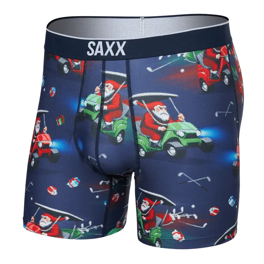 Saxx Underwear Volt Breathable Mesh Boxer Briefs - Open Sleigh-Navy