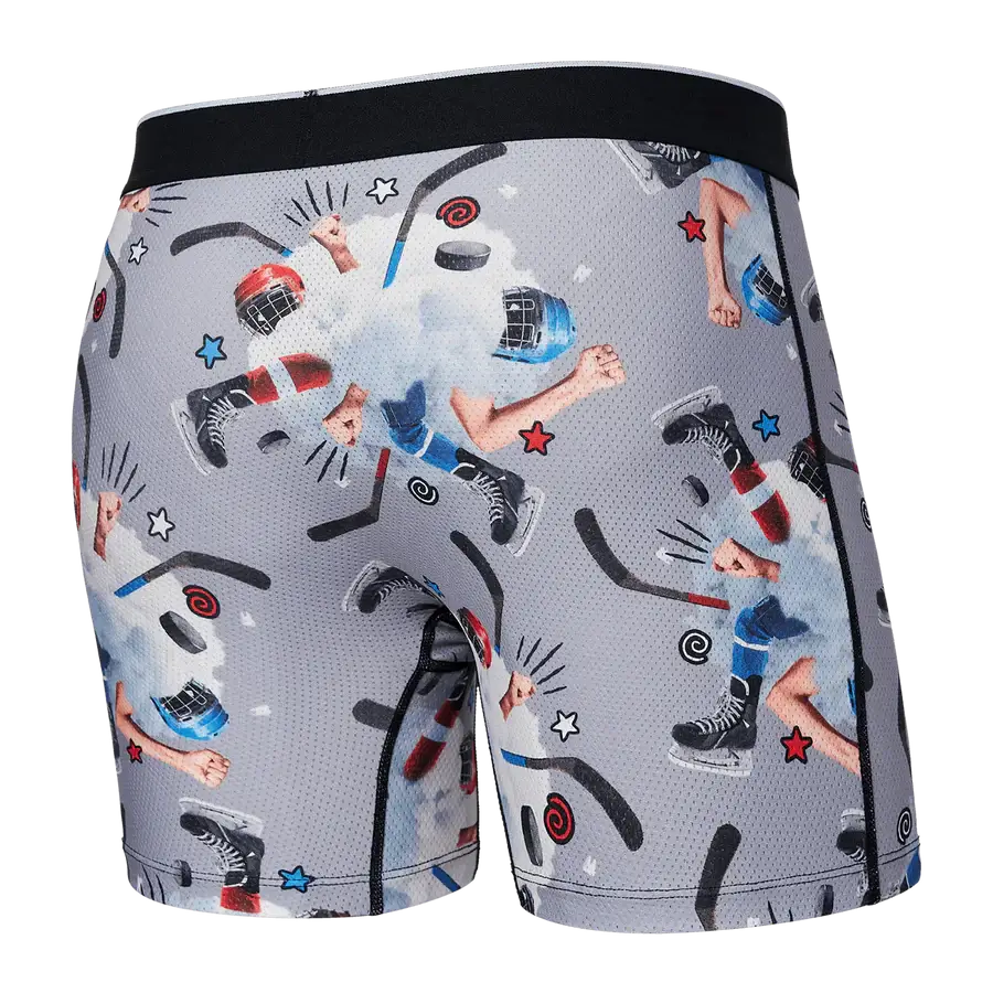 Saxx Underwear Volt Breathable Mesh Men's Boxer Briefs - Time Out Grey