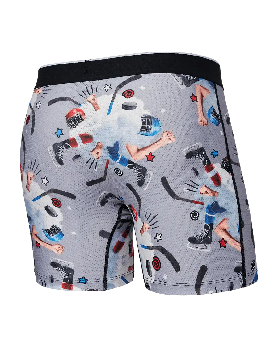 Saxx Underwear Volt Breathable Mesh Men's Boxer Briefs - Time Out Grey