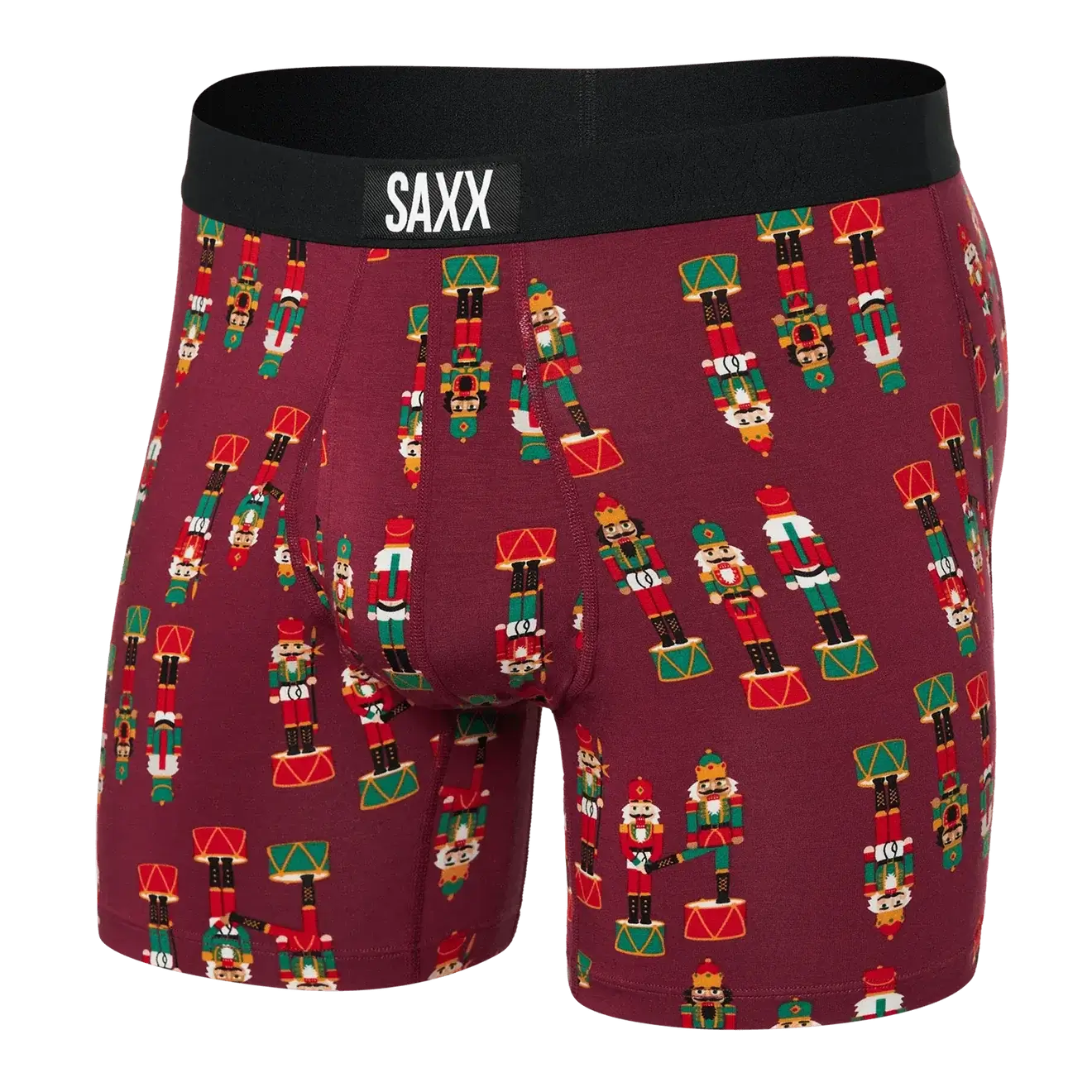 Saxx Ultra Super Soft Comfort Blend Boxer Briefs - Nut Cracker - Merlot