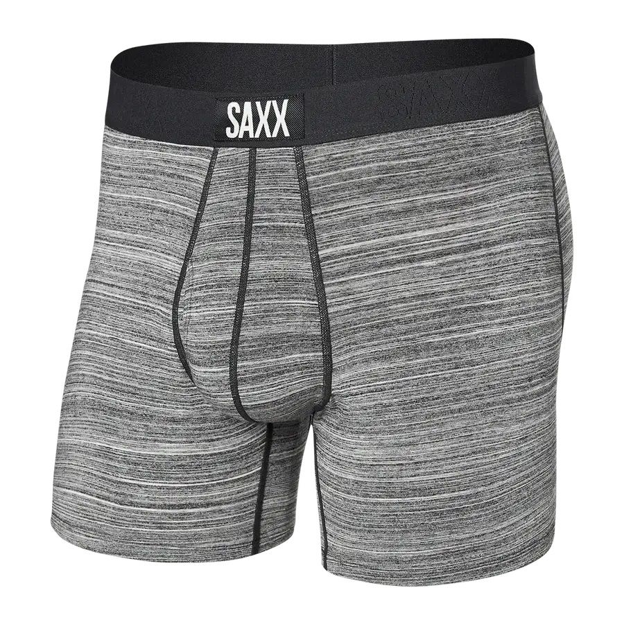 Saxx Ultra Super Soft 1 Pack Boxer Briefs - Spacedye Heather- Grey