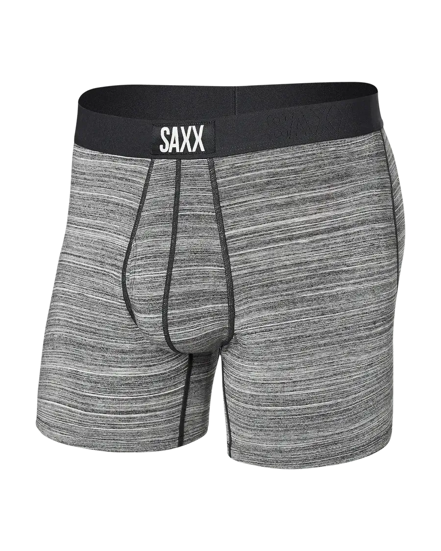 Saxx Ultra Super Soft 1 Pack Boxer Briefs - Spacedye Heather- Grey