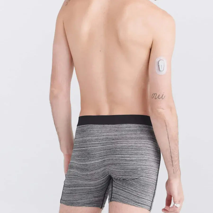 Saxx Ultra Super Soft 1 Pack Boxer Briefs - Spacedye Heather- Grey