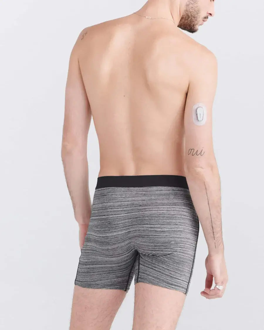 Saxx Ultra Super Soft 1 Pack Boxer Briefs - Spacedye Heather- Grey