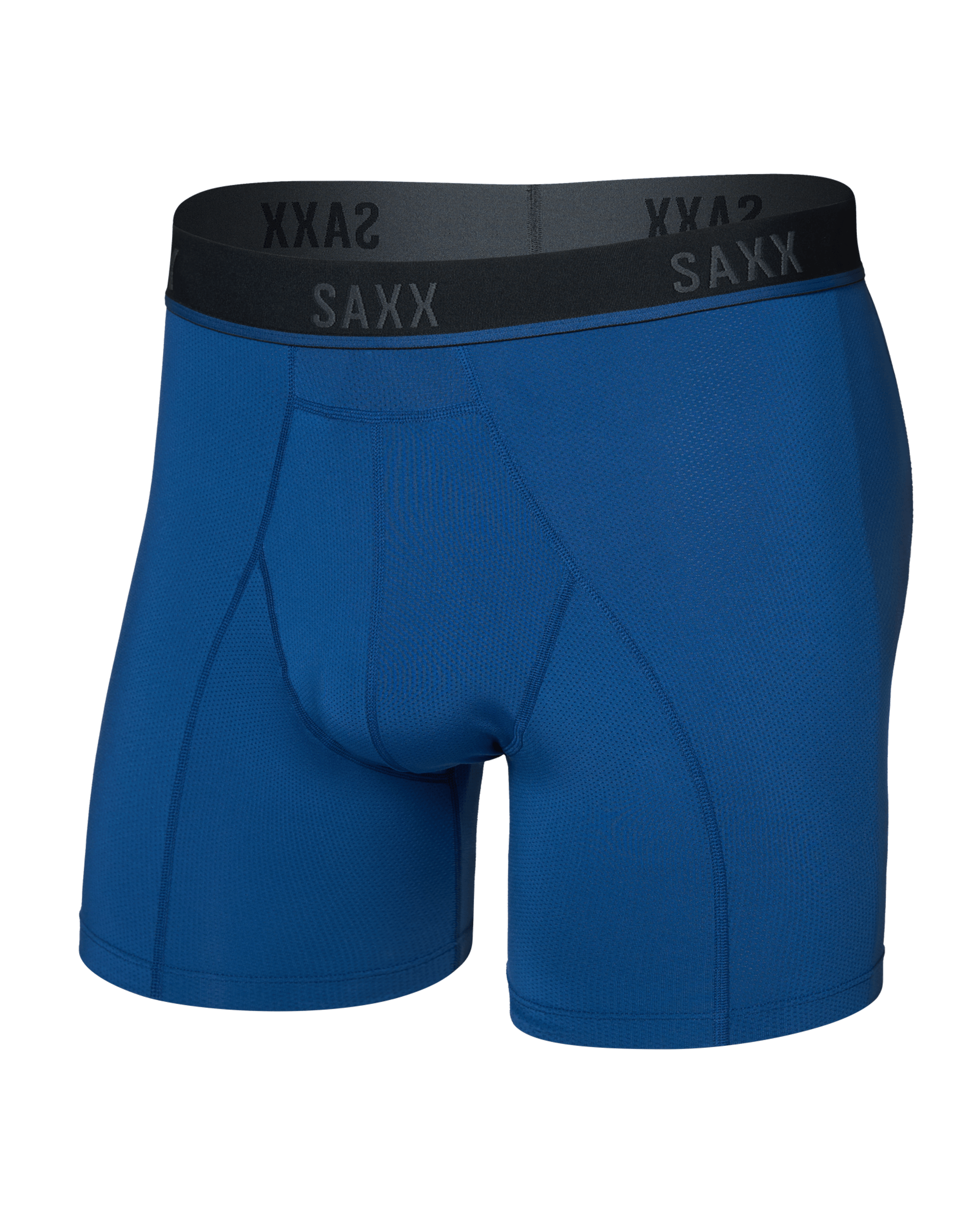 Saxx Kinetic Light Compression Mesh Boxer Briefs - Navy Dawn
