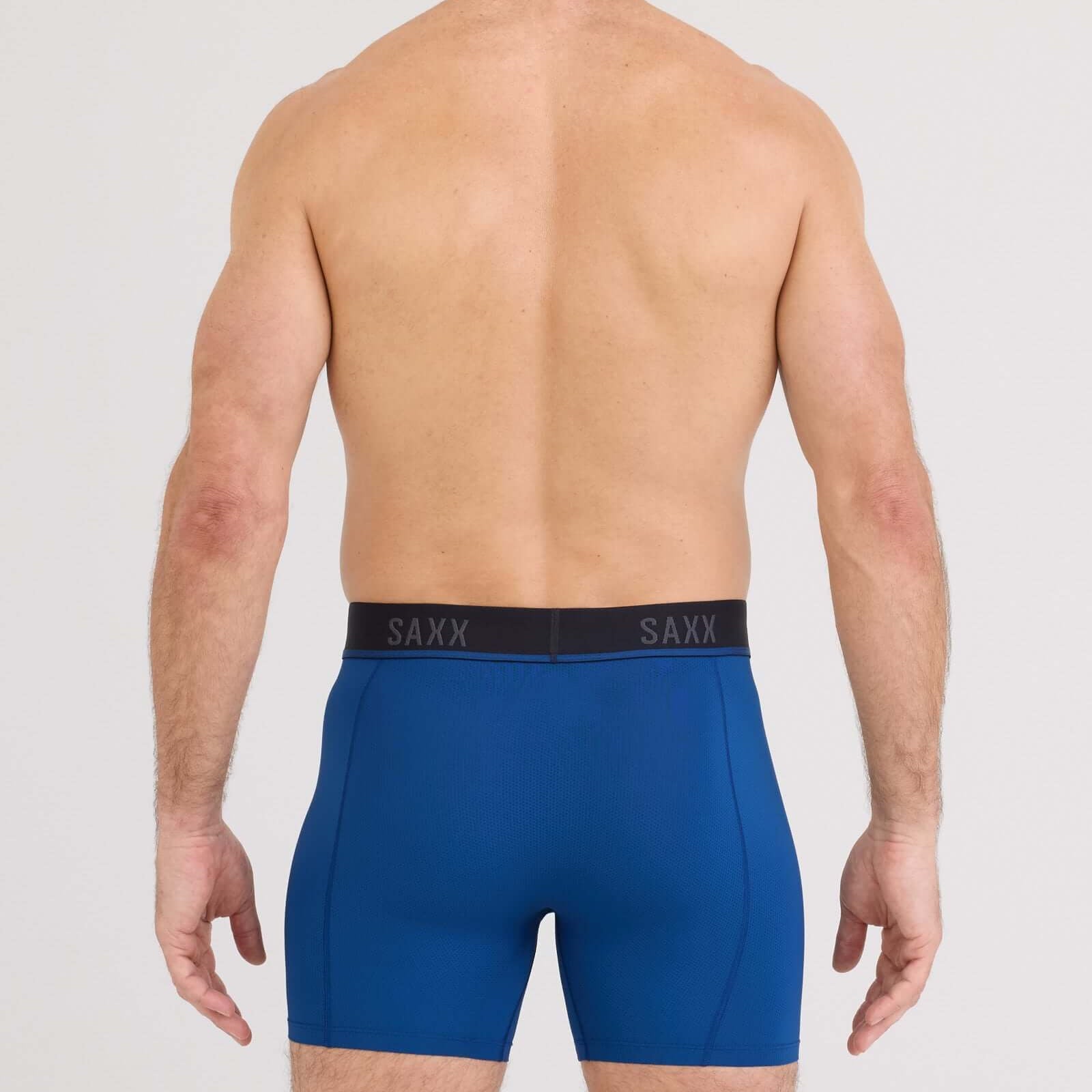 Saxx Kinetic Light Compression Mesh Boxer Briefs - Navy Dawn