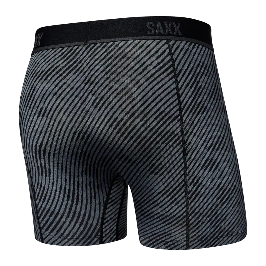 Saxx Kinetic Light-Compression Mesh High Performance Boxer Brief 5"- Optic Camo, Black