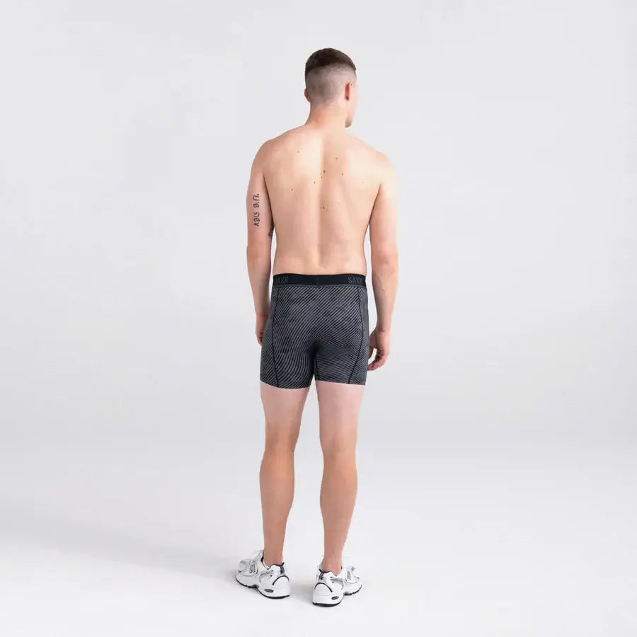 Saxx Kinetic Light-Compression Mesh High Performance Boxer Brief 5"- Optic Camo, Black