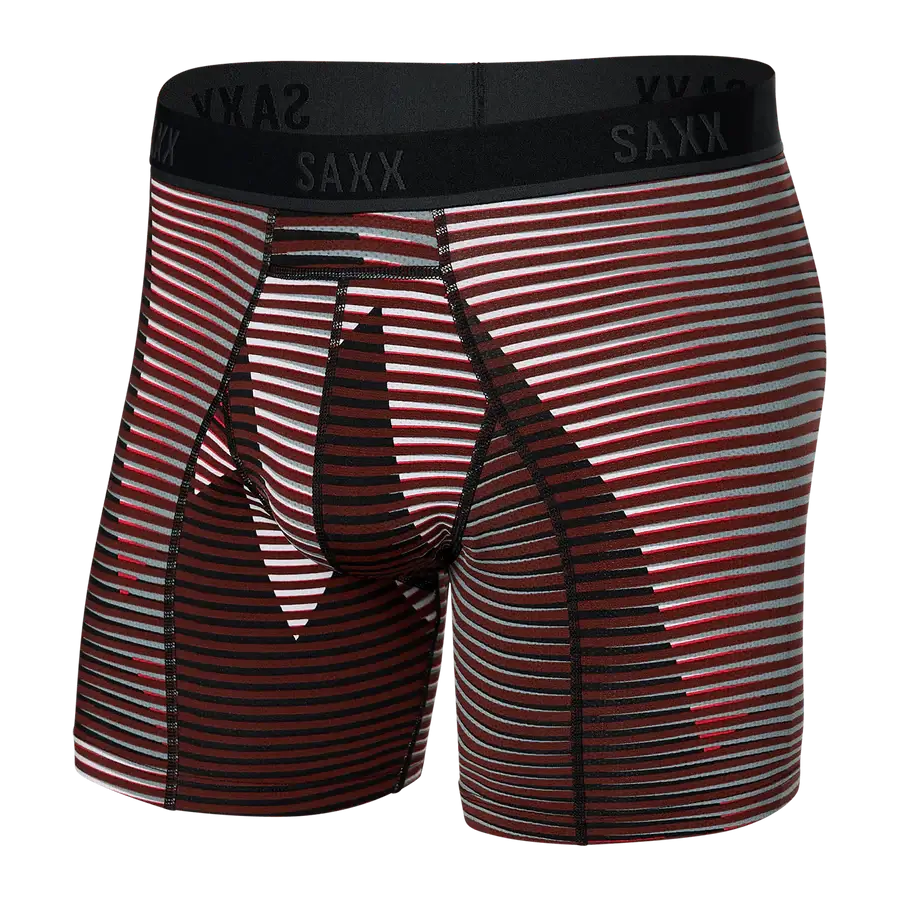 Saxx Kinetic Light Compression Mesh Boxer Briefs - Optic Mountain- Dark Brick