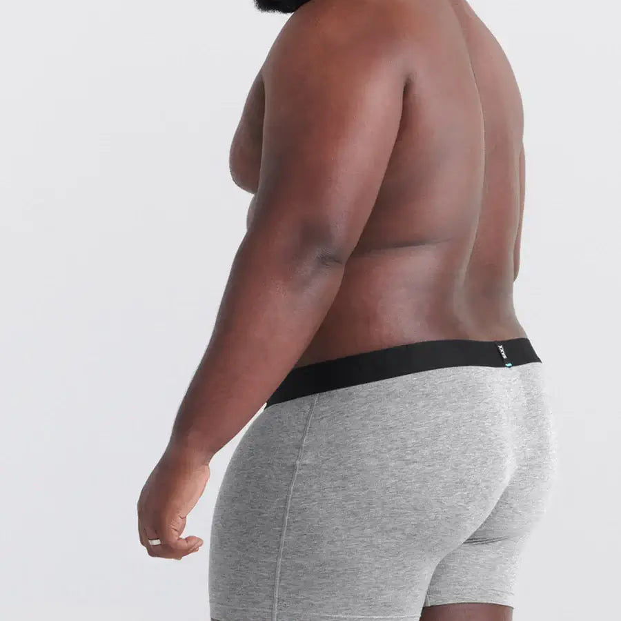 Saxx DropTemp® Cooling Cotton Boxer Brief 5" - Dark Grey Heather