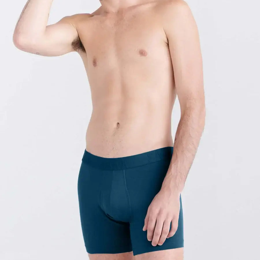 Saxx DropTemp® Cooling Cotton Boxer Brief 5" - Deep Ocean