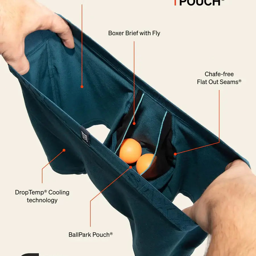 Saxx Underwear DropTemp® 2-Pack Cooling Cotton Boxer Brief 5" - Daybreak Camo/Black