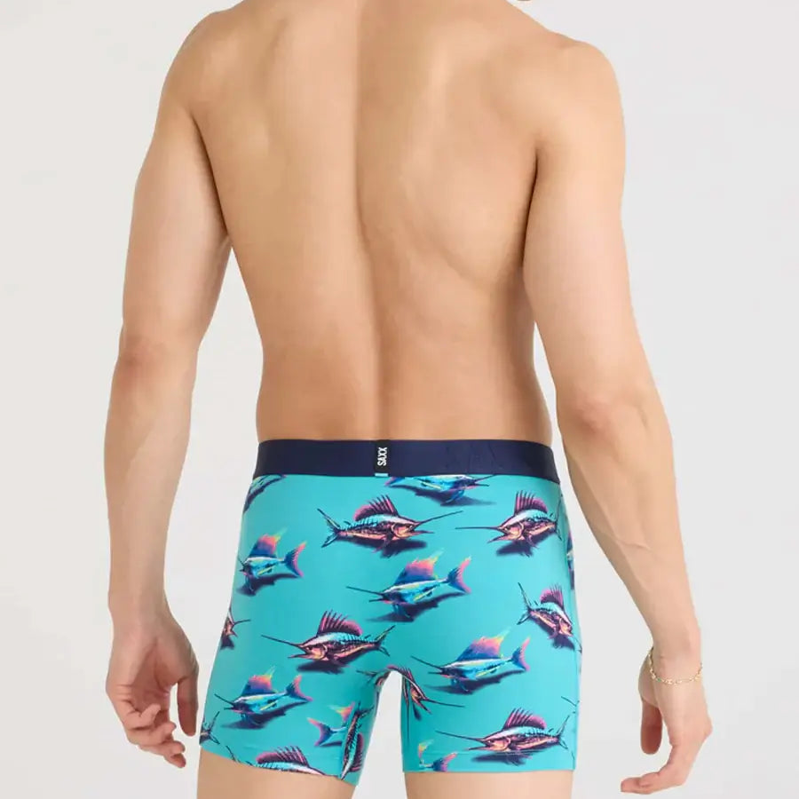 Saxx DropTemp® Cooling Cotton Boxer Brief 5" - Great Catch-Baltic