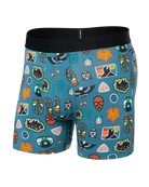 Saxx DropTemp® Cooling Cotton Boxer Brief 5" - Outside Is In - Hydro Blue