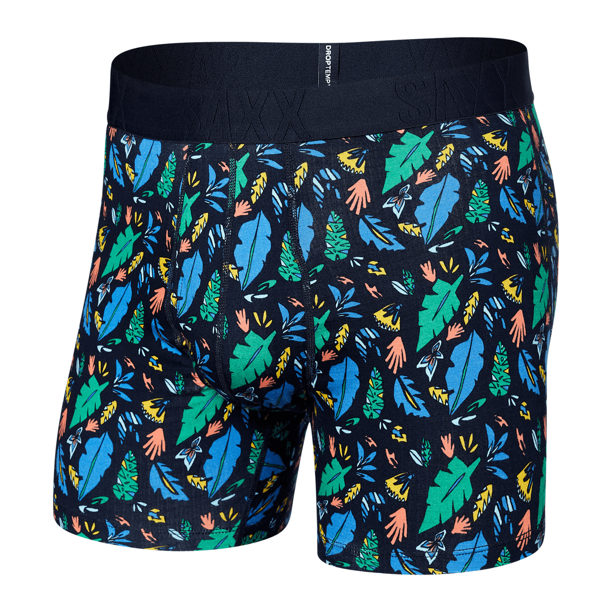 Saxx Underwear DROPTEMP™ Cooling Cotton 1 Pack Boxer Briefs - Pop Flora Blue