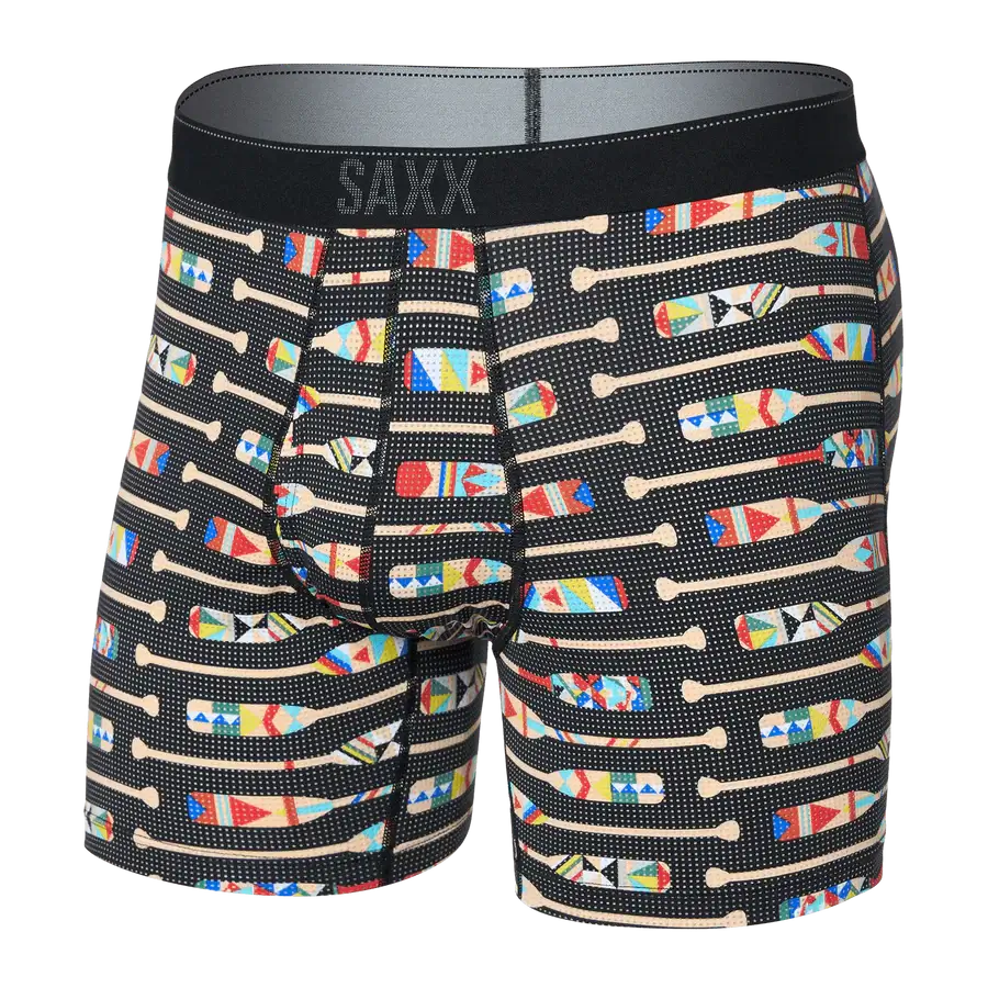 Saxx Underwear Quest Quick Dry Mesh Boxer Brief Fly - Oartiz-Black