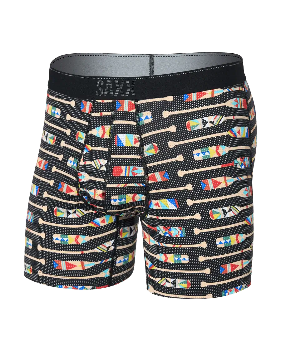 Saxx Underwear Quest Quick Dry Mesh Boxer Brief Fly - Oartiz-Black