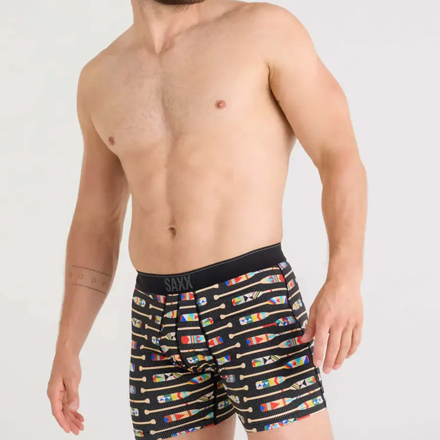Saxx Underwear Quest Quick Dry Mesh Boxer Brief Fly - Oartiz-Black
